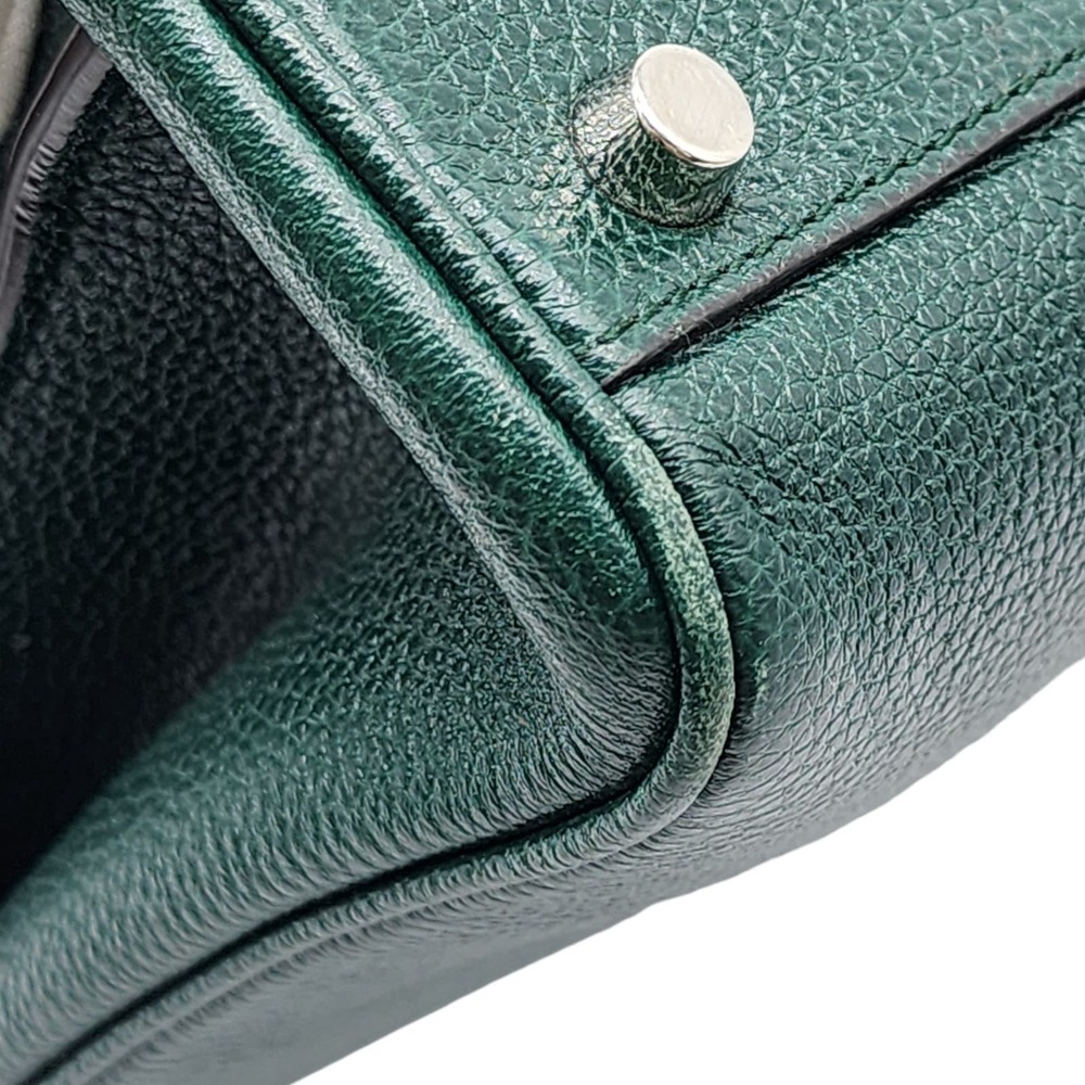 Gucci Zumi Top Handle Bag Leather Medium Green - Picture 14 of 16